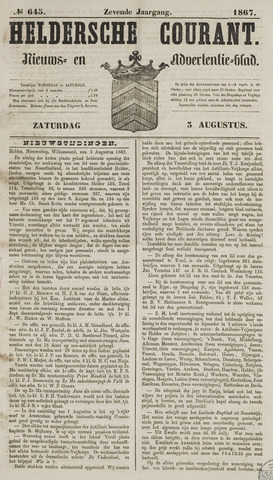 Heldersche Courant 1867-08-03