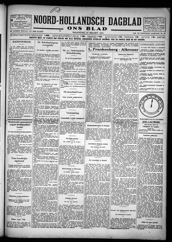 Noord-Hollandsch Dagblad : ons blad 1931-03-23