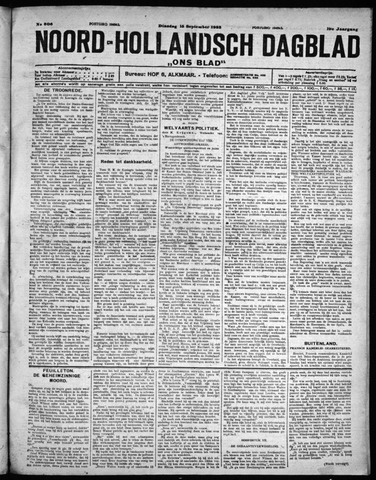 Noord-Hollandsch Dagblad : ons blad 1925-09-15