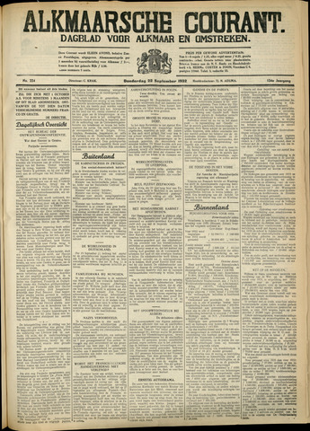 Alkmaarsche Courant 1932-09-22