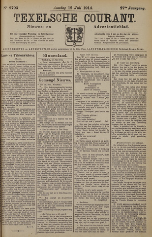 Texelsche Courant 1914-07-12