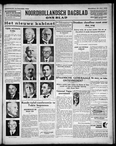 Noord-Hollandsch Dagblad : ons blad 1939-07-24
