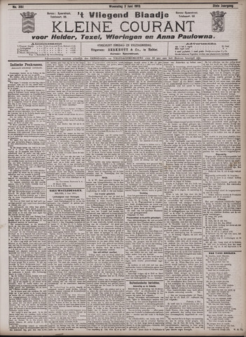 Vliegend blaadje : nieuws- en advertentiebode voor Den Helder 1903-06-03