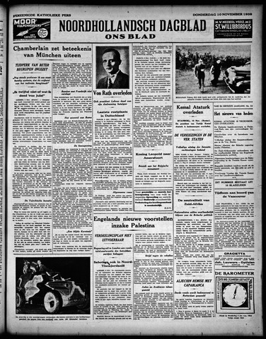 Noord-Hollandsch Dagblad : ons blad 1938-11-10