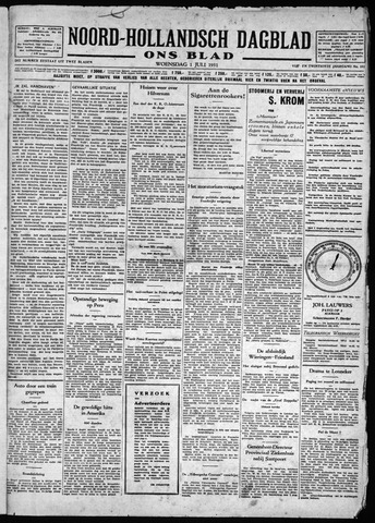 Noord-Hollandsch Dagblad : ons blad 1931-07-01
