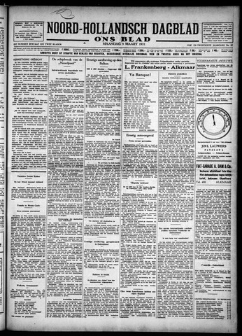 Noord-Hollandsch Dagblad : ons blad 1931-03-09