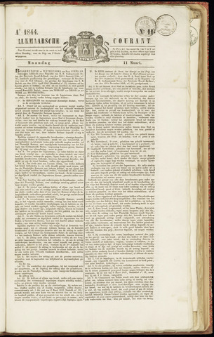Alkmaarsche Courant 1844-03-11
