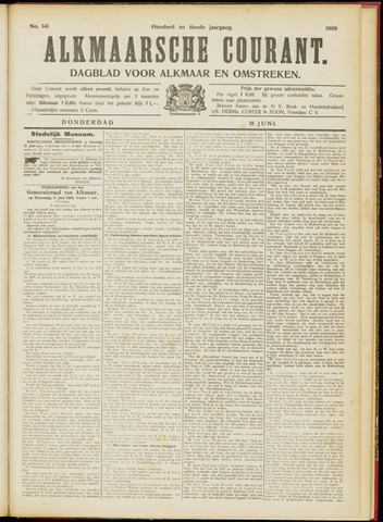 Alkmaarsche Courant 1908-06-18