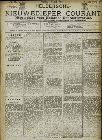 Heldersche en Nieuwedieper Courant 1891-07-19