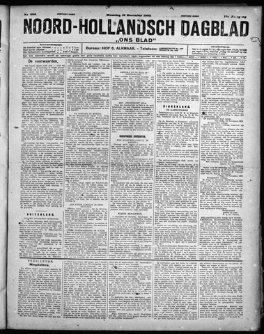 Noord-Hollandsch Dagblad : ons blad 1923-12-10