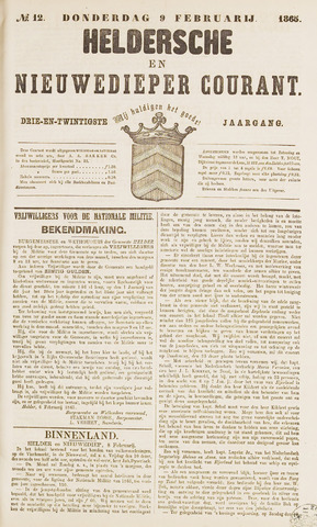 Heldersche en Nieuwedieper Courant 1865-02-09