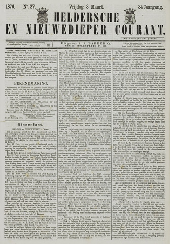 Heldersche en Nieuwedieper Courant 1876-03-03