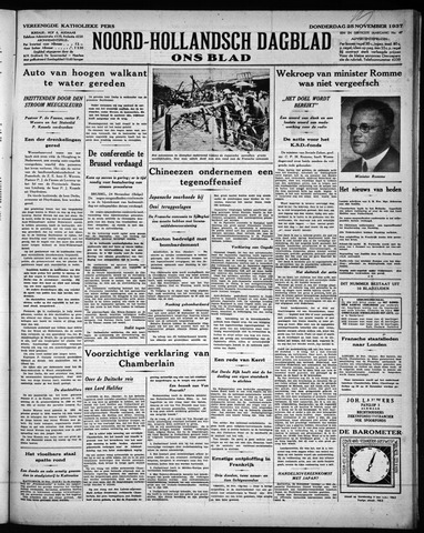 Noord-Hollandsch Dagblad : ons blad 1937-11-25