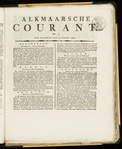 Alkmaarsche Courant 1815-03-13