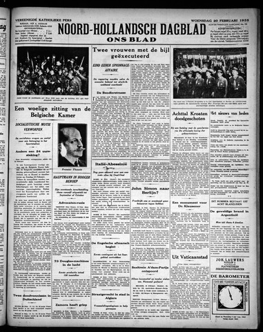 Noord-Hollandsch Dagblad : ons blad 1935-02-20