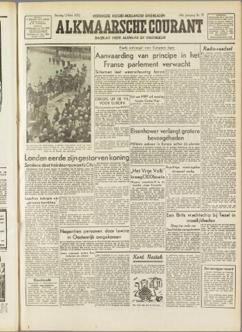 Alkmaarsche Courant 1952-02-12