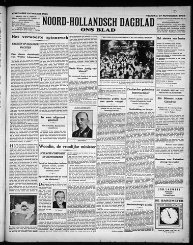 Noord-Hollandsch Dagblad : ons blad 1933-11-17