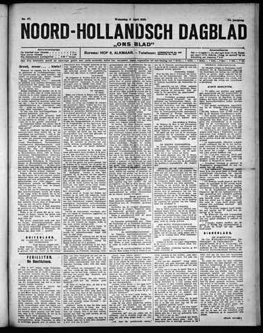 Noord-Hollandsch Dagblad : ons blad 1923-04-11