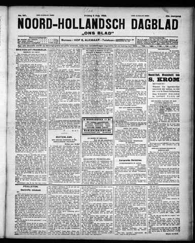 Noord-Hollandsch Dagblad : ons blad 1928-08-03