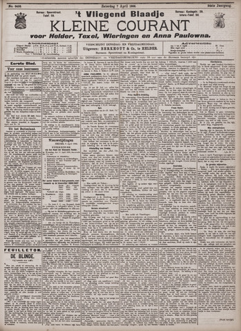 Vliegend blaadje : nieuws- en advertentiebode voor Den Helder 1906-04-07