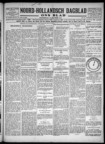 Noord-Hollandsch Dagblad : ons blad 1931-10-22
