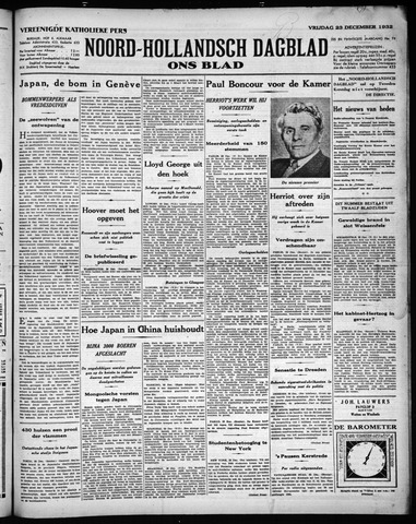 Noord-Hollandsch Dagblad : ons blad 1932-12-23