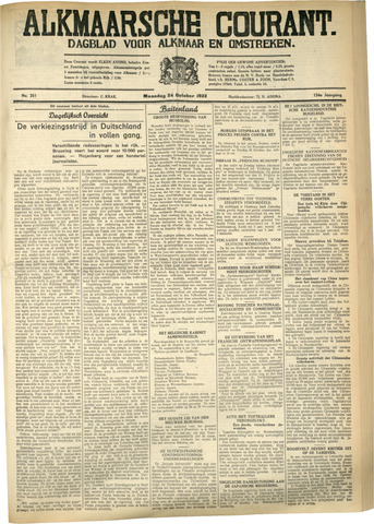 Alkmaarsche Courant 1932-10-24
