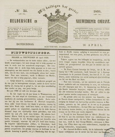 Heldersche en Nieuwedieper Courant 1860-04-26