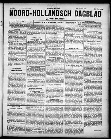 Noord-Hollandsch Dagblad : ons blad 1928-08-17