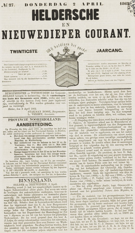 Heldersche en Nieuwedieper Courant 1862-04-03