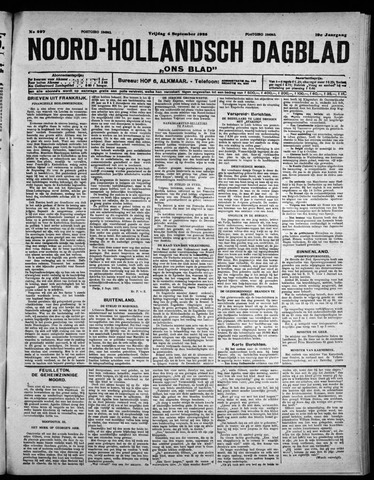 Noord-Hollandsch Dagblad : ons blad 1925-09-04