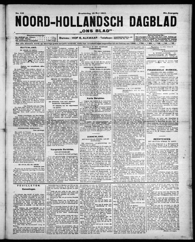 Noord-Hollandsch Dagblad : ons blad 1927-05-19