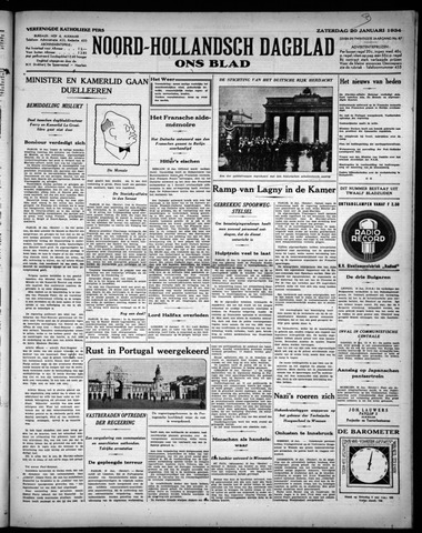 Noord-Hollandsch Dagblad : ons blad 1934-01-20