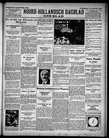 Noord-Hollandsch Dagblad : ons blad 1936-01-15