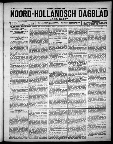 Noord-Hollandsch Dagblad : ons blad 1926-02-01