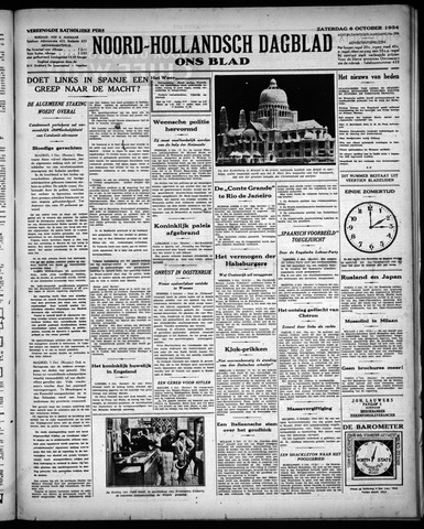 Noord-Hollandsch Dagblad : ons blad 1934-10-06
