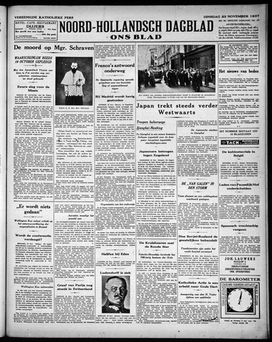 Noord-Hollandsch Dagblad : ons blad 1937-11-23