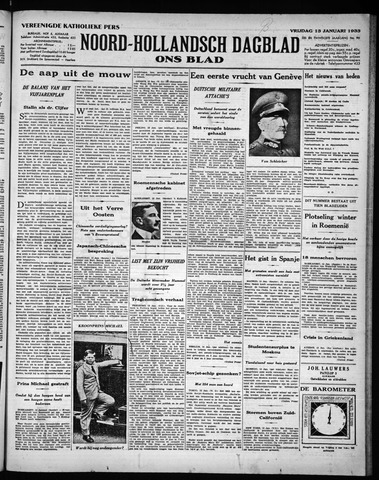 Noord-Hollandsch Dagblad : ons blad 1933-01-13