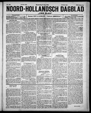 Noord-Hollandsch Dagblad : ons blad 1926-08-05