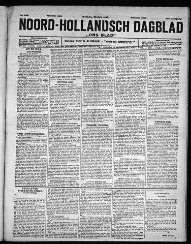 Noord-Hollandsch Dagblad : ons blad 1925-07-20