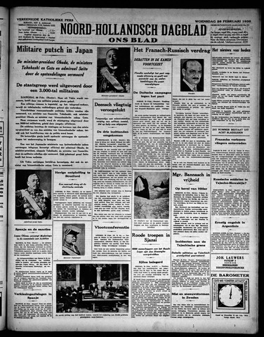 Noord-Hollandsch Dagblad : ons blad 1936-02-26