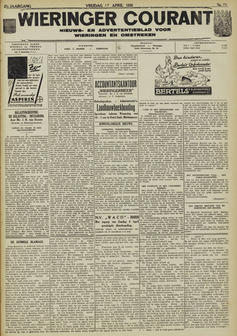 Wieringer courant 1936-04-17