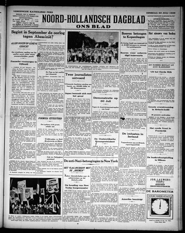 Noord-Hollandsch Dagblad : ons blad 1935-07-30