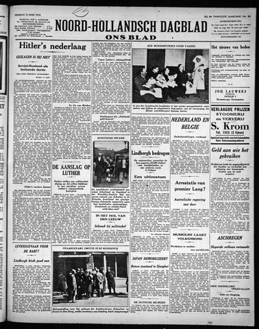Noord-Hollandsch Dagblad : ons blad 1932-04-12