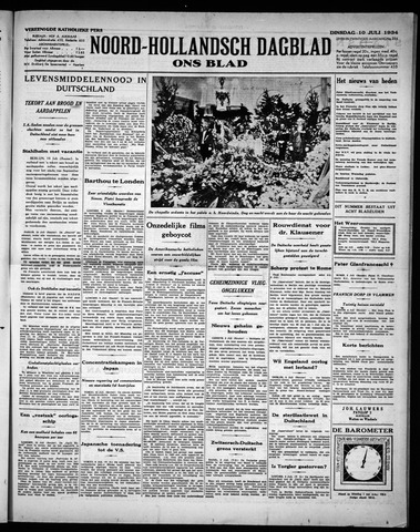 Noord-Hollandsch Dagblad : ons blad 1934-07-10
