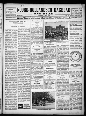 Noord-Hollandsch Dagblad : ons blad 1930-07-08