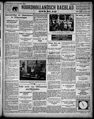 Noord-Hollandsch Dagblad : ons blad 1938-08-20