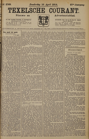 Texelsche Courant 1914-04-16