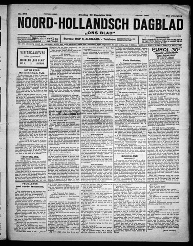 Noord-Hollandsch Dagblad : ons blad 1924-12-30
