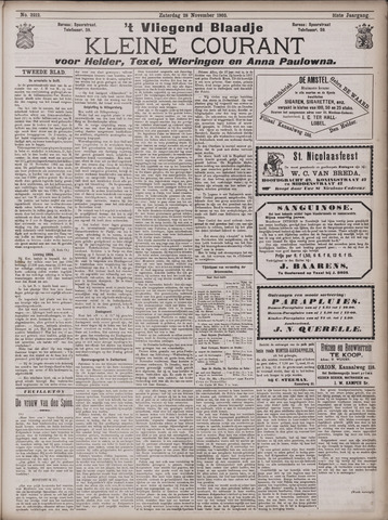 Vliegend blaadje : nieuws- en advertentiebode voor Den Helder 1903-11-28